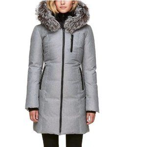 SOIA & KYO Women's Christy Signature Brushed Down Slim Fit Mid-length Coat